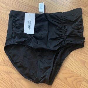 Swimsuits for all, black high waist bottom